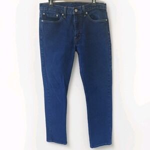 Levis 511 Slim Fit Jeans Mens 34x32 Dark Blue WaterLess Denim Pants W34 L32‎